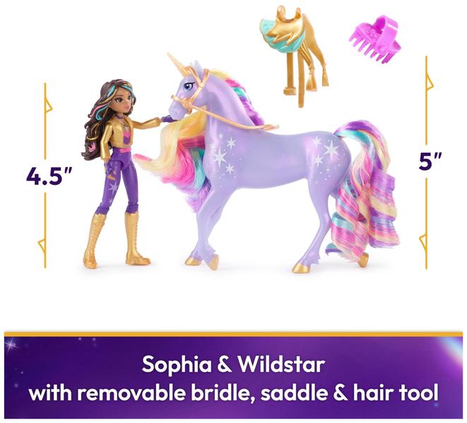 Imagem de Toy Unicorn Academy Sophia & Wildstar com acessórios de 4 anos ou mais