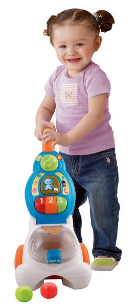 Imagem de Toy Vacuum VTech Pop and Count para crianças de 1 a 3 anos com baterias