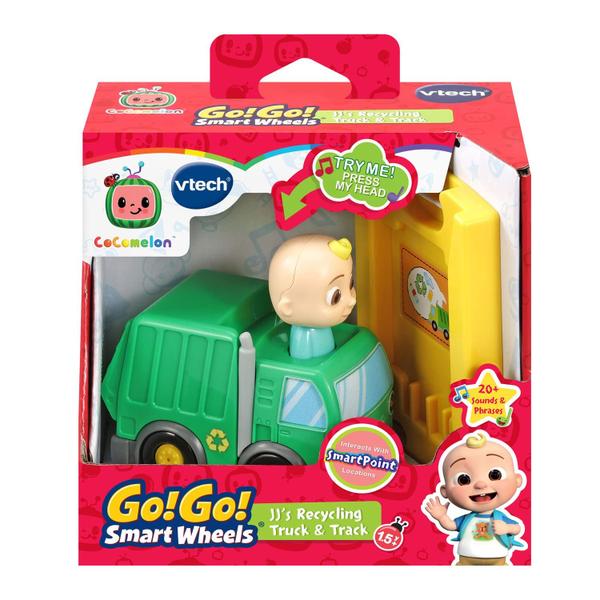 Toy VTech CocoMelon Go! Vá! Caminhão de reciclagem Smart Wheels JJ Imagem de Toy VTech CocoMelon Go! Vá! Caminhão de reciclagem Smart Wheels JJ
