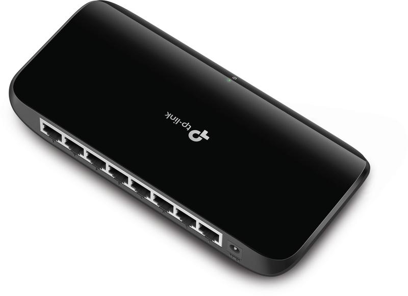 Imagem de TP-Link 8 Porta Gigabit Ethernet Network Switch  Plug and Play   de desktop ou wall-mount Splitter Ethernet de caixa plástica   sem fãs  de Otimização de Tráfego Não gerenciado (TL-SG1008D)