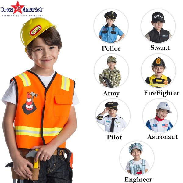 Imagem de Trabalhador da construção civil Costume Dress-Up para crianças Dress Up America