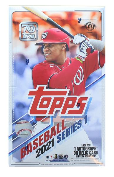 Imagem de Trading Card Topps 2021 Series 1 Baseball Hobby Box