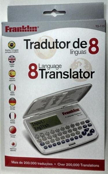 Imagem de Tradutor Eletrônico Franklin Tg115 8 Idiomas Calculadora