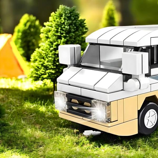 Imagem de Trailer Camping com 92 Peças Lego Brinquedo Blocos de Montar