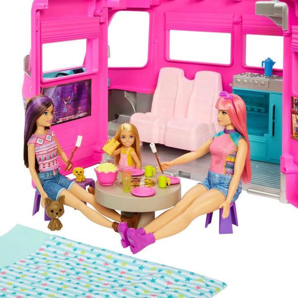Trailer Dos Sonhos Dream Camper Barbie - Mattel HCD46 Imagem de Trailer Dos Sonhos Dream Camper Barbie - Mattel HCD46