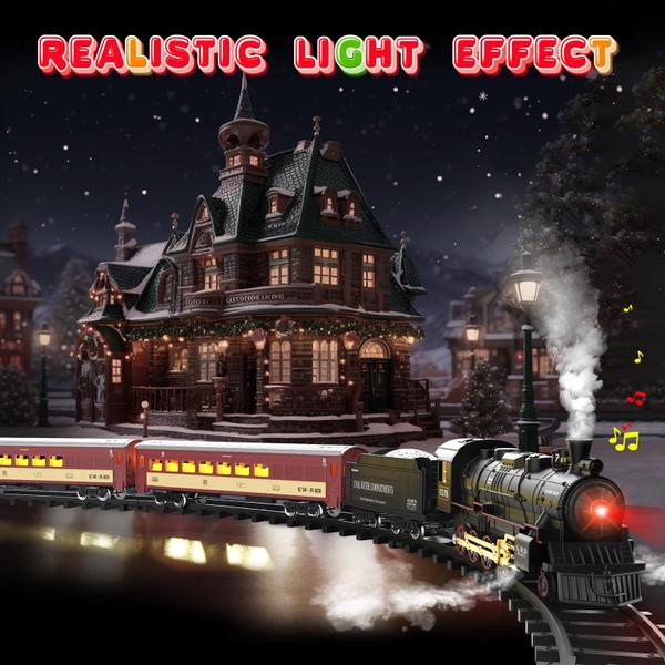 Imagem de Train Set Hot Bee Remote Control Christmas com locomotiva a vapor