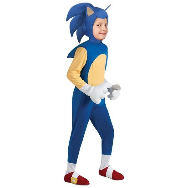 Imagem de Traje de Cosplay Sonic the Hedgehog para Crianças - Fantasia Zentai para Halloween e Festa