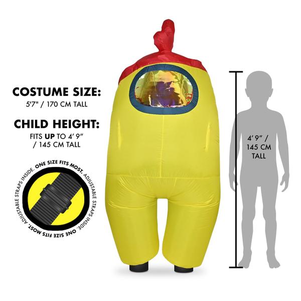 Imagem de Traje de cosplay Ume Among Us inflável Cremate Kids Amarelo