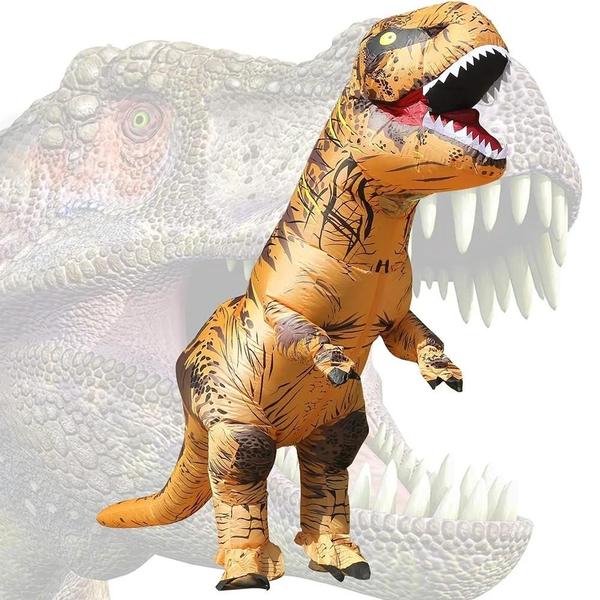 Imagem de Traje de Dinossauro Inflável T-Rex Adulto - Fantasia de Halloween e Carnaval