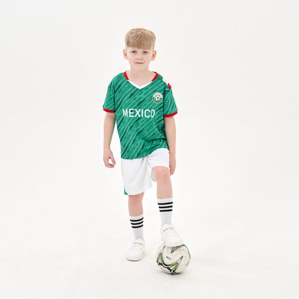 Imagem de Traje de futebol Cnins Mexico Soccer Shirt para crianças 8Y verde