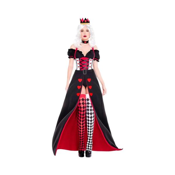 Imagem de Traje de Rainha do Poker Adulto (P-XXG) - Fantasia para Festa à Fantasia e Halloween