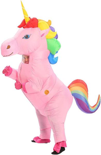 Imagem de Traje de unicórnio inflável JYZCOS Adult Full Body Rainbow