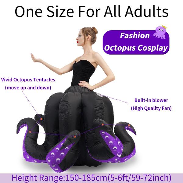 Imagem de Traje inflável Anroog Octopus para festa de Halloween feminina