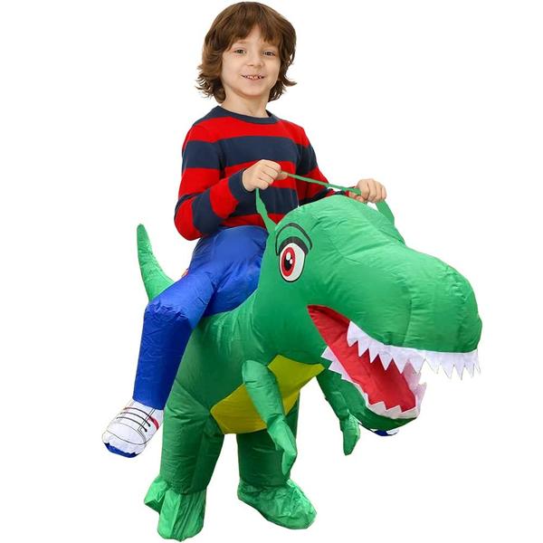 Imagem de Traje inflável BDDedd Dinosaur Rider com LED para crianças