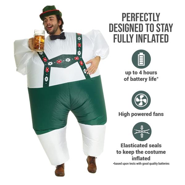 Imagem de Traje Inflável Lederhosen Morph Mens MegaMorph - Tamanho Único