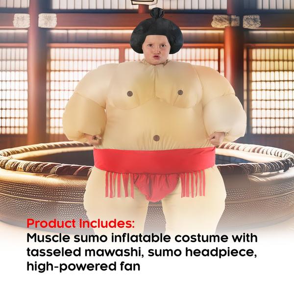 Imagem de Traje inflável Morph Red Sumo Wrestler para crianças