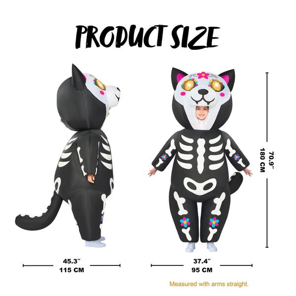 Imagem de Traje inflável Spooktacular Creations Skeleton Cat Kids