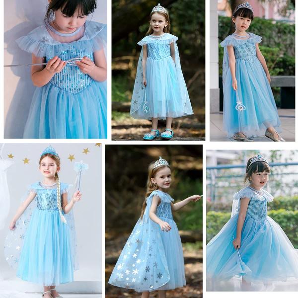 Imagem de Traje iTVTi Little Girl Princess Dress Halloween azul 5-6Y