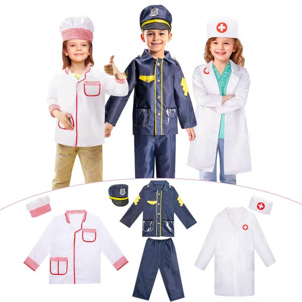 Imagem de Traje LOYO Kids Role Play Dress Up Policial/Chef/Médico