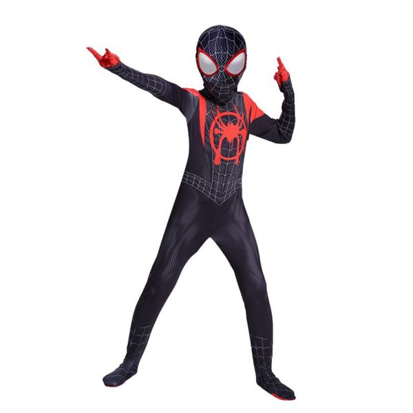 Imagem de Traje Miles Morales Clássico com lente 3D Cosplay Infantil Bodysuit Elastano