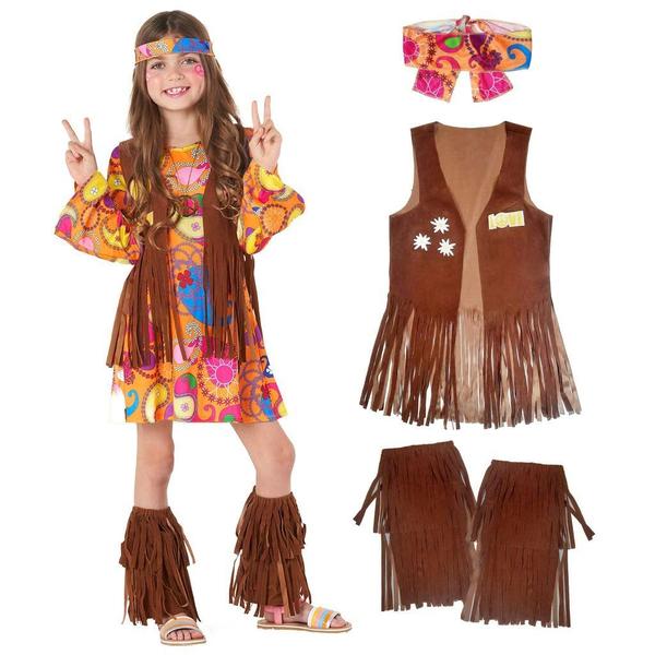 Imagem de Traje Morph Hippie para meninas no estilo dos anos 70