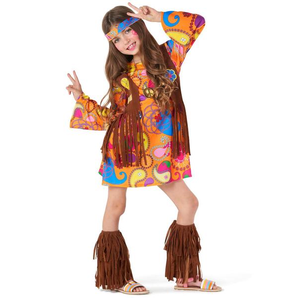 Imagem de Traje Morph Hippie para meninas no estilo dos anos 70