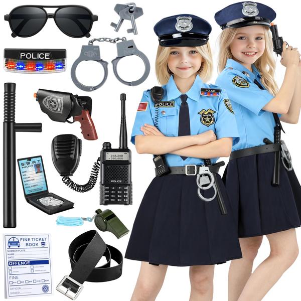 Imagem de Traje policial Luucio Policial para meninas de 3 a 12 anos