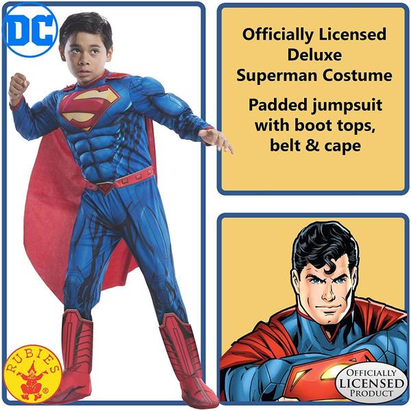 Imagem de Traje Rubie's DC Superheroes Superman Deluxe para crianças