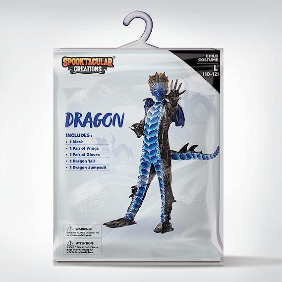 Imagem de Traje Spooktacular Creations Dragon Black and Blue Boys