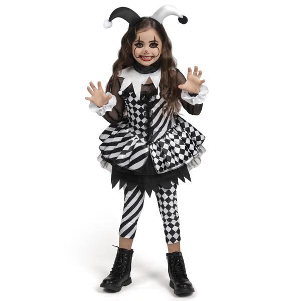 Imagem de Traje Spooktacular Creations Evil Clown para meninas XL