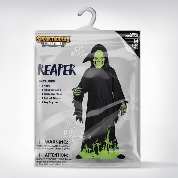 Imagem de Traje Spooktacular Creations Glow in the Dark Grim Reaper