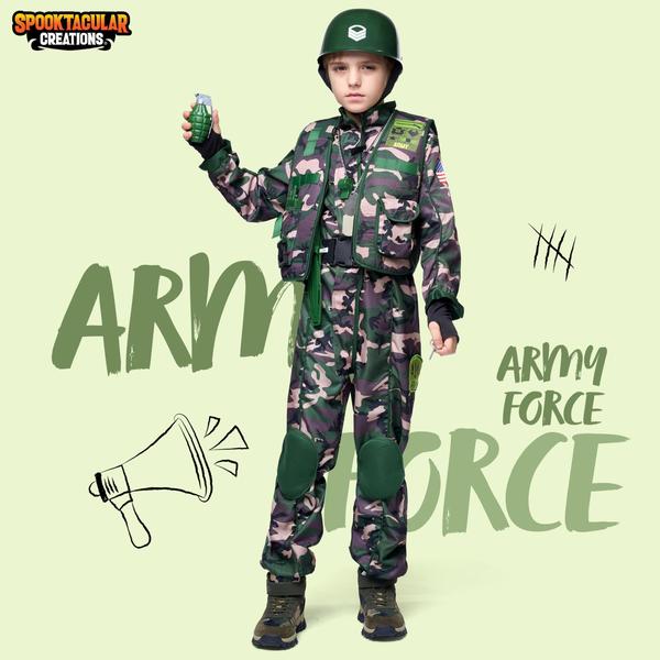 Imagem de Traje Spooktacular Creations Kids Army Special Forces XXL