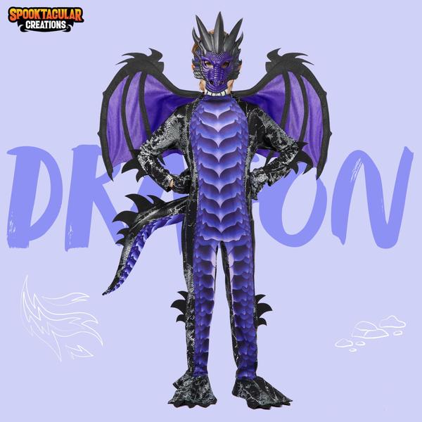 Imagem de Traje Spooktacular Creations Purple Dragon para meninos