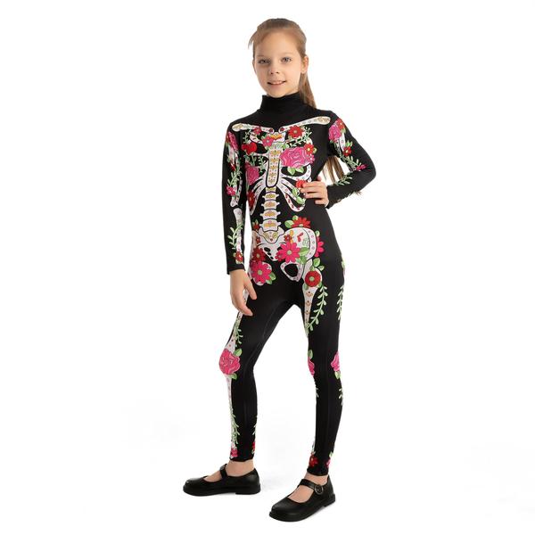 Imagem de Traje Spooktacular Creations Skeleton Floral Girl 12-14 anos