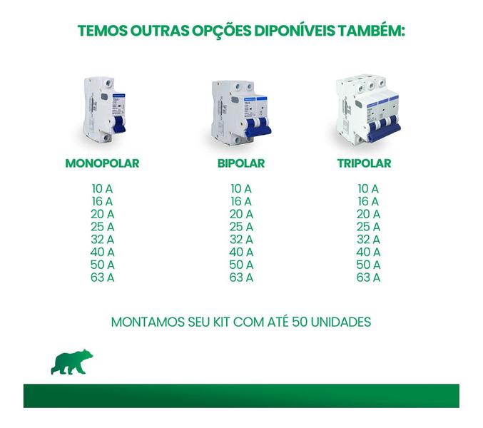 Imagem de Tramontina DISJUNTOR TR3KA 1P 50A CURVA C - 58011010, Branco, MÉDIO