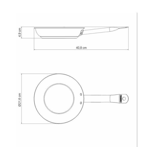 Imagem de Tramontina - Frigideira Profissional Fundo Triplo Aço Inox Antiaderente Ø20 cm