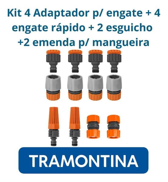 Tramontina Kit 4 Bico + 4 Engates + 2 Emenda + 2 Esguicho Imagem de Tramontina Kit 4 Bico + 4 Engates + 2 Emenda + 2 Esguicho