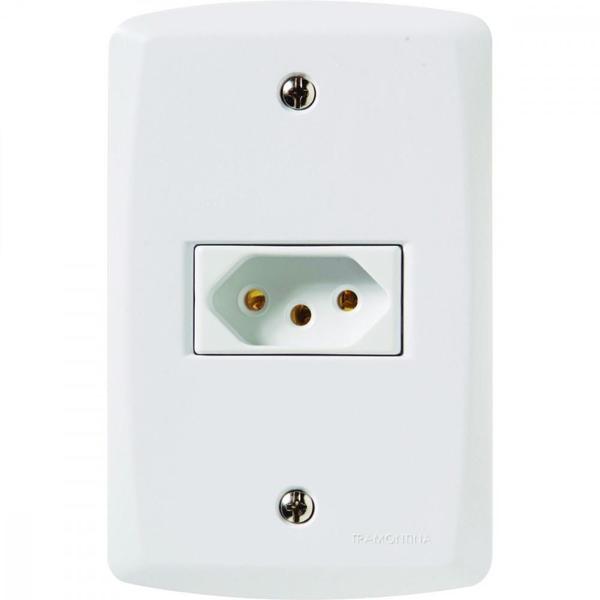 Imagem de Tramontina Lux2 white 4x2 set with 1 2P+T outlet, 10 A and 250 V