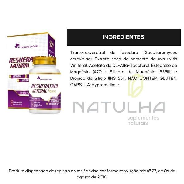 Imagem de Trans Resveratrol Natural Veri-Te 30 Vegan Caps Flora Nativa