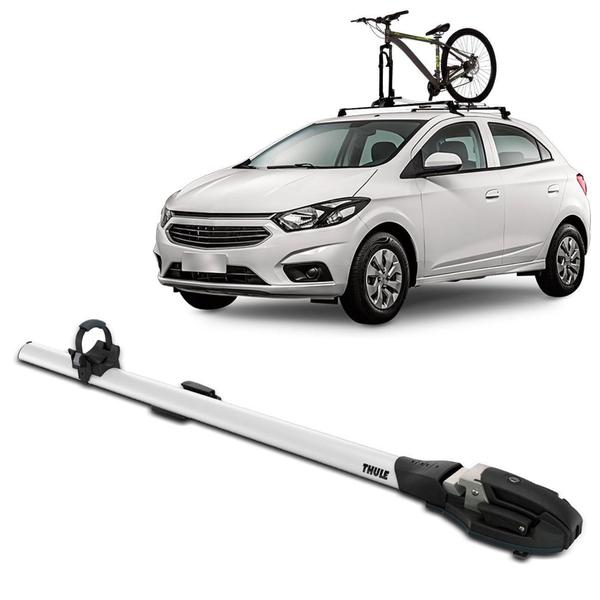 Imagem de Transbike de Bicicleta Rack de Teto Thule ThruRide 565 Universal Cinza Suporte para 1 Bike