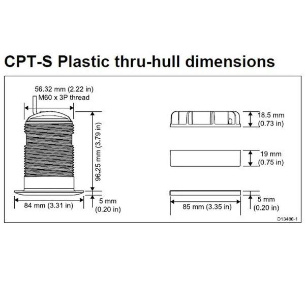 Transducer Raymarine CPT-S Thru Hull 20 Graus Element-S Axiom DV Imagem de Transducer Raymarine CPT-S Thru Hull 20 Graus Element-S Axiom DV
