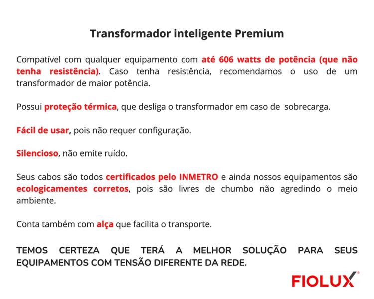 Imagem de Transformador 1010 VA Premium Bivolt 220 p/ 127 e 127 p/ 220