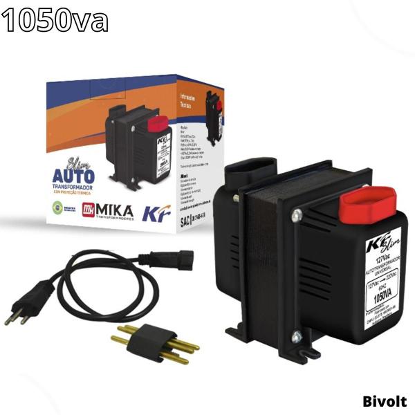 Imagem de Transformador 1050va 110 Para 220 E 220 Para 110 Bivolt Kf Slim