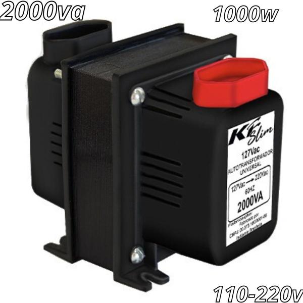 Imagem de Transformador 2000va 110 Para 220 E 220 Para 110 Bivolt Kf Slim