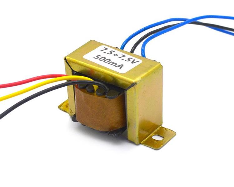 Imagem de Transformador de Tensão 127/220V para 7,5V+7,5V 500mA