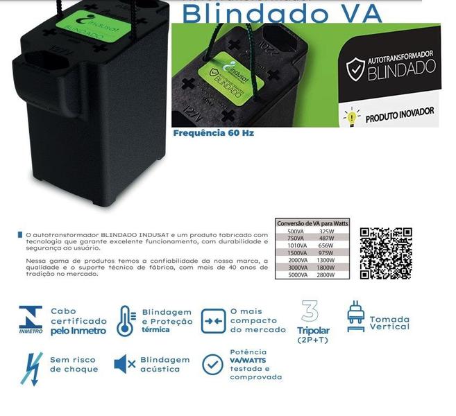 Imagem de Transformador Tripolar 1010va Suporta 650w 110v 220v Conversor Bivolt 10a