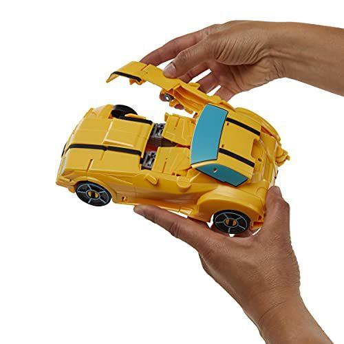 Imagem de Transformers Toys Bumblebee Cyberverse Adventures Dinobots Unite Roll N' Change Bumblebee Push-to-Convert Action Figure, 6 and Up, 10-inch , Yellow