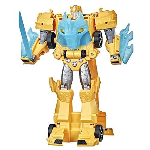 Imagem de Transformers Toys Bumblebee Cyberverse Adventures Dinobots Unite Roll N' Change Bumblebee Push-to-Convert Action Figure, 6 and Up, 10-inch , Yellow