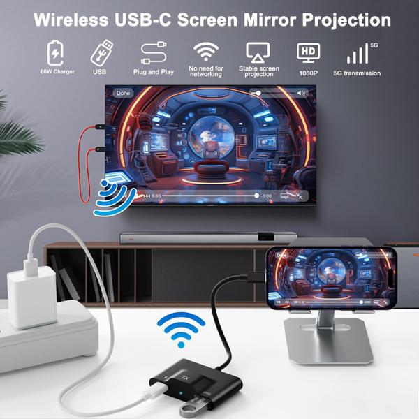 Imagem de Transmissor e receptor HDMI sem fio DxInVb 1080P 30m