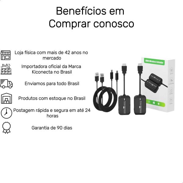 Imagem de Transmissor E Receptor Hdmi Wireless Sem Fio FullHd